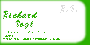 richard vogl business card